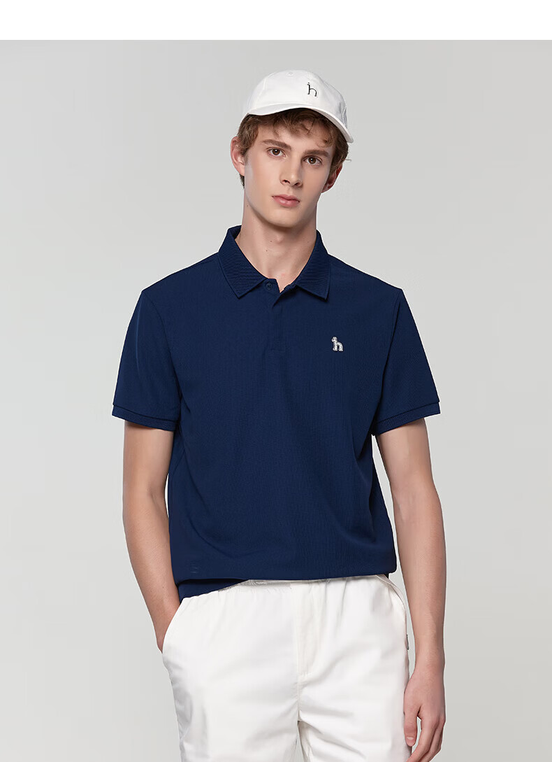 HAZZYS Men's Summer Moisture-Wicking Quick-Dry 3A Antibacterial Short Sleeve Polo Shirt ASTZE0CBEC8 12